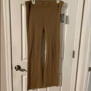 Ribbed Sweater Flare Pants